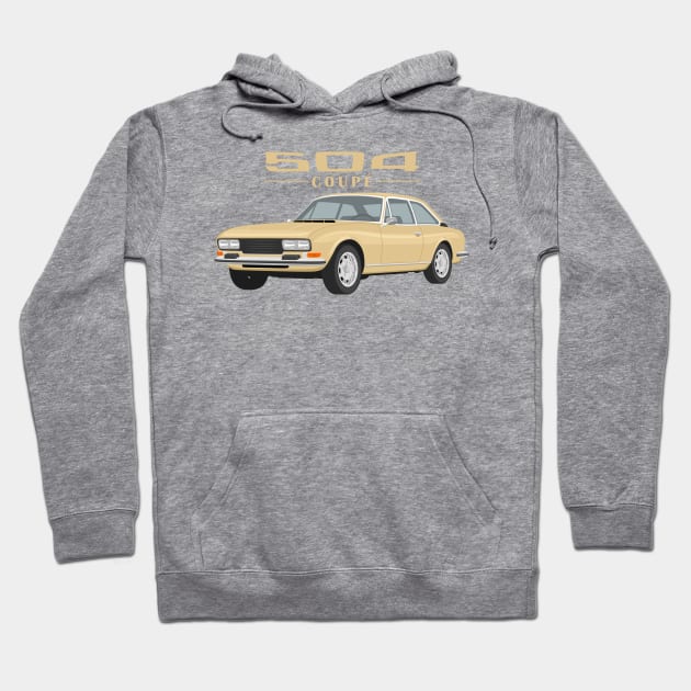 504 Coupé Cabriolet Coupe cream Hoodie by creative.z